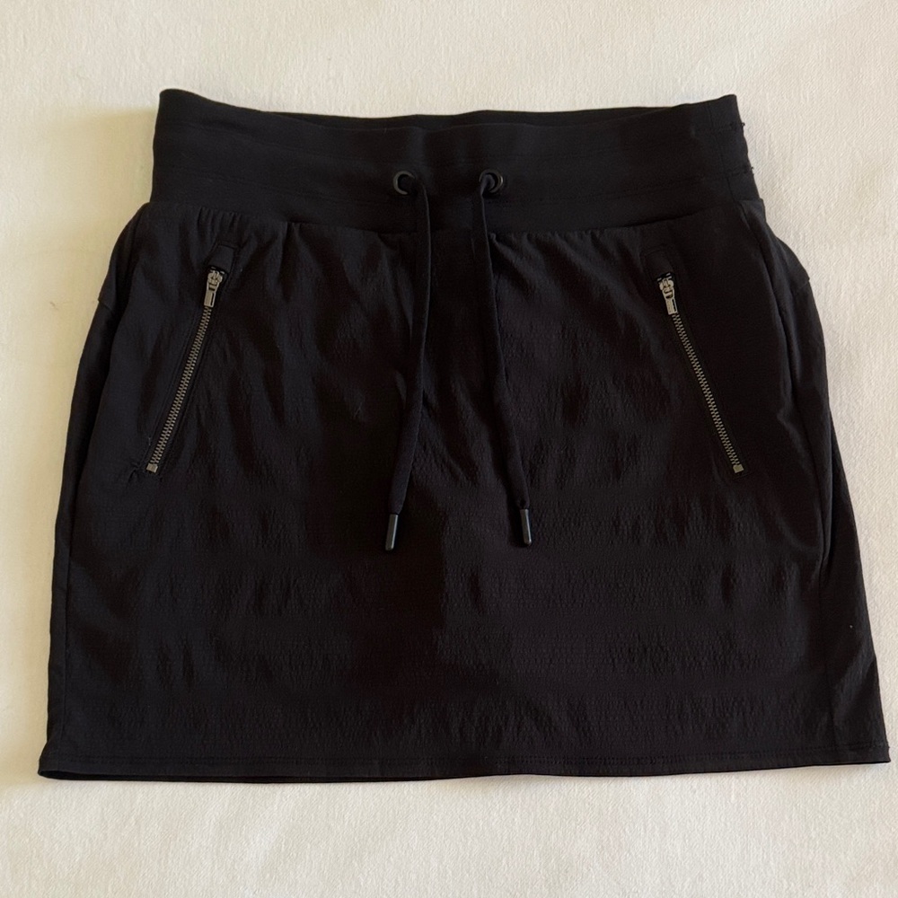 Athleta Black Active Skort with Drawstring Waist